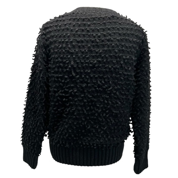 Anine Bing Black Wool Blend Bauble 3D Textured Zipper Front Jacket Coat Womens S - Picture 9 of 16